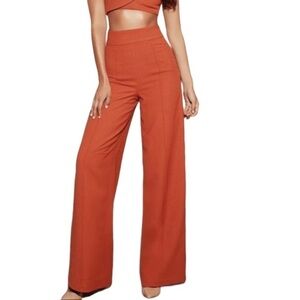 HOUSE OF CB LONDON Rosalva High Waisted Wide Leg Trouser Pants